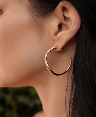 Serpentina Cubic Zirconia Hoop Earrings