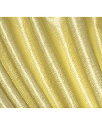 1 Piece Hyatt Rod Pocket Tasseled Soft Yellow Crinkle Sheer Waterfall Window Valance