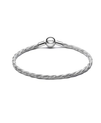 Sterling Silver Braided Snake Chain Bracelet