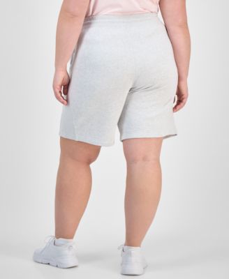 Plus Size Cotton-Blend Pull-On Bermuda Shorts, Exclusively at Macy's