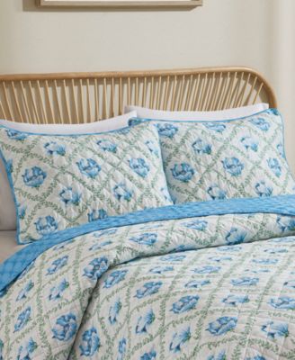 Addison Park Olivia Floral 4 Pc. Quilt Tote Sets In Blue