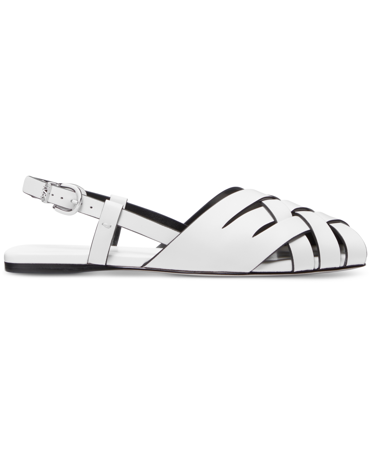 Michael Kors Irene Sling Flat In Optic White