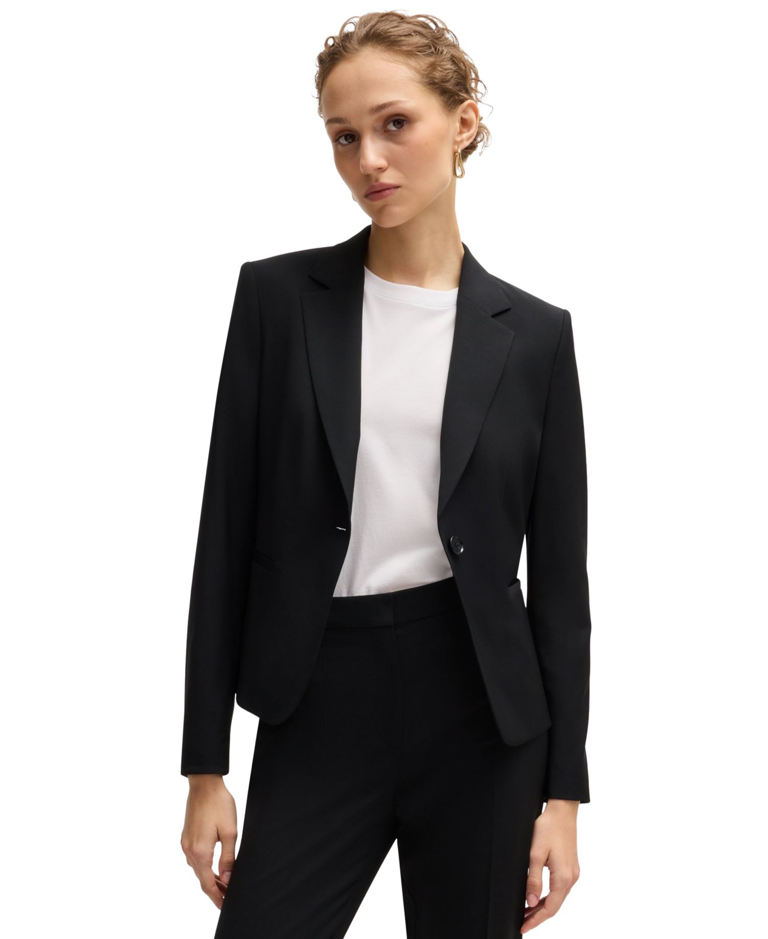 BOSS by Women's Regular-Fit Button-Up Blazer