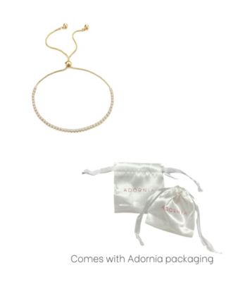 Gold Adjustable Tennis Bolo Bracelet