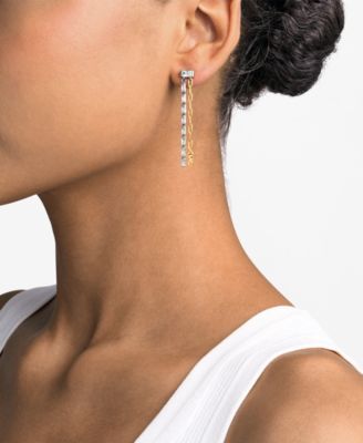 14K Gold-Plated Brass Mixed Chain Earrings