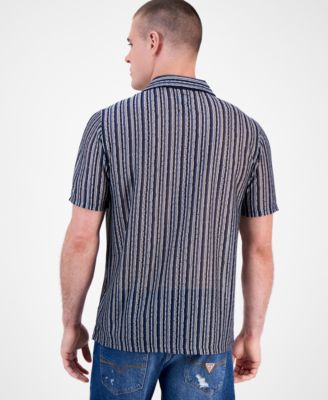 Men's Wyatt Short Sleeve Striped Button-Front Camp