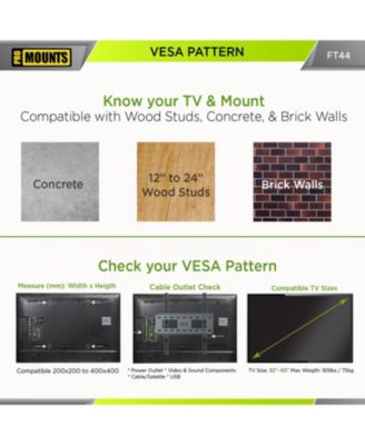 Tilt TV Wall Mount for TVs 32" - 65" Up to 165 lbs