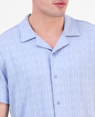 Men's Spencer Printed Short Sleeve Button-Front Camp Shirt