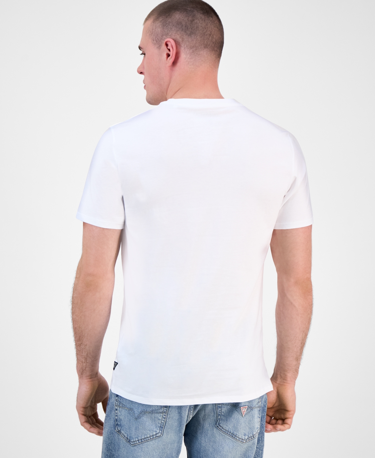 Guess Men's Short Sleeve Vision Is Reality Graphic Crewneck T-shirt In White