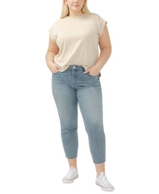Plus Size Suki Straight-Leg Cropped Jeans 