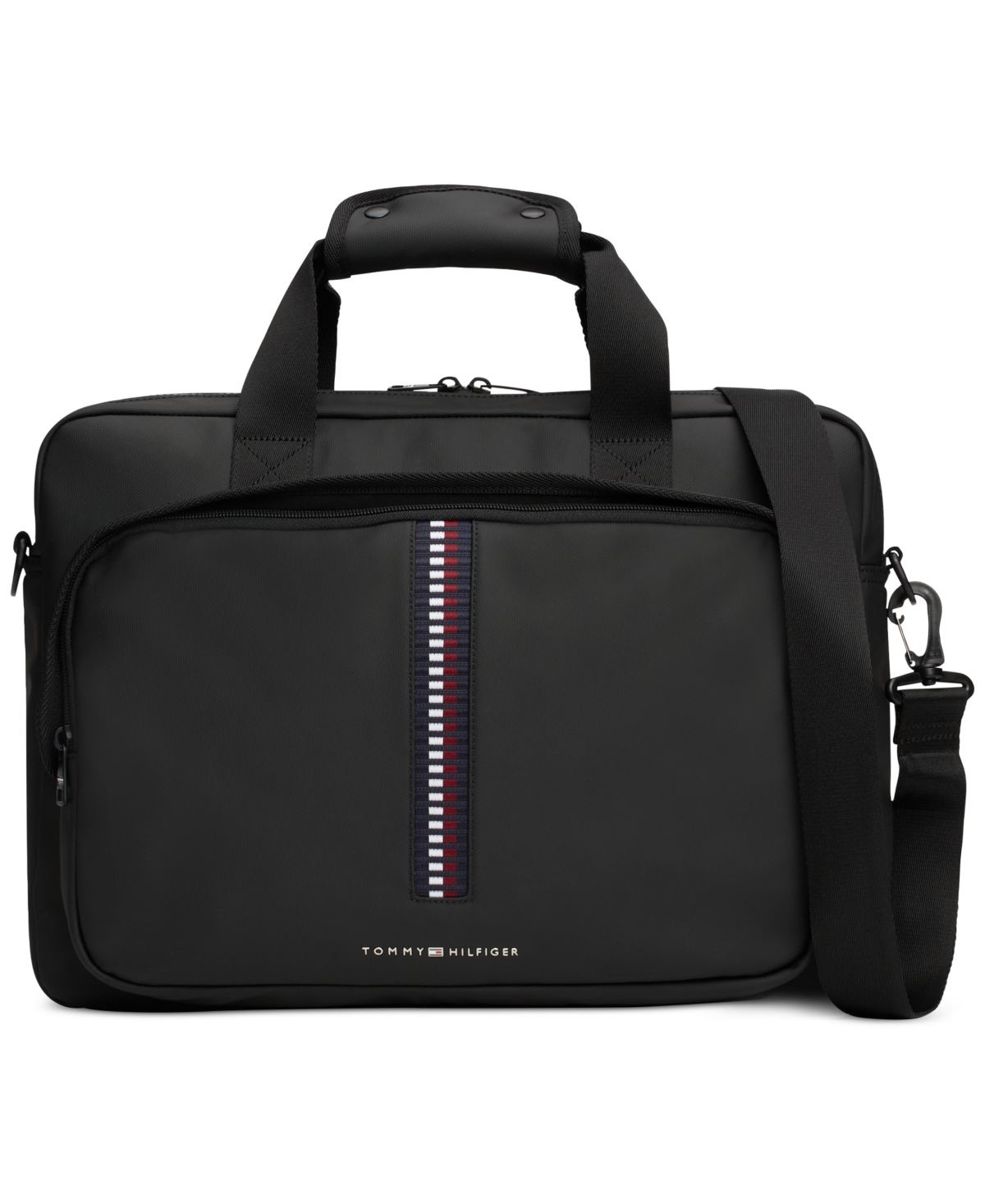 Tommy Hilfiger Men's Logo Computer Bag - Black