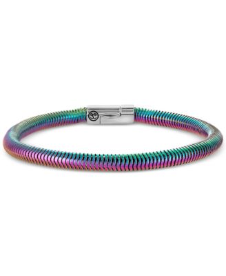 Rainbow Snake Link Chain Bracelet in Anodized Stainless Steel, Exclusively at Macy's