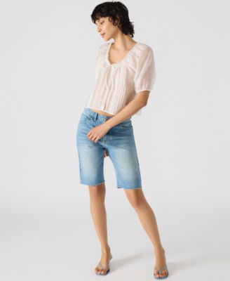 Women's Lana Sheer Puff-Sleeve Top