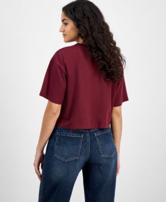 Juniors' Cropped Go Away T-Shirt