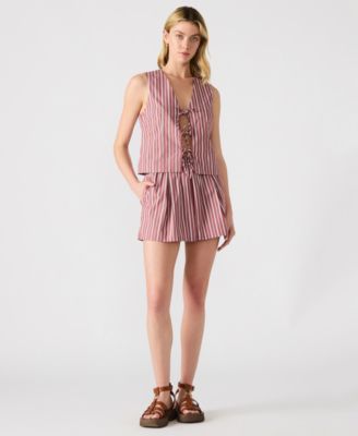 Women's Malena Striped Pull-On Shorts