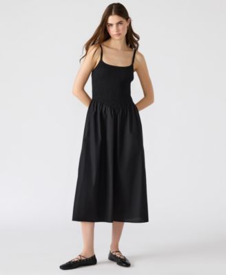Steve Madden - Women's Codie Cotton Smocked Midi Dress