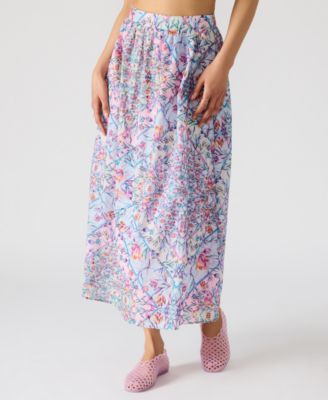 Steve Madden - Women's Carly Printed Cotton Maxi Skirt