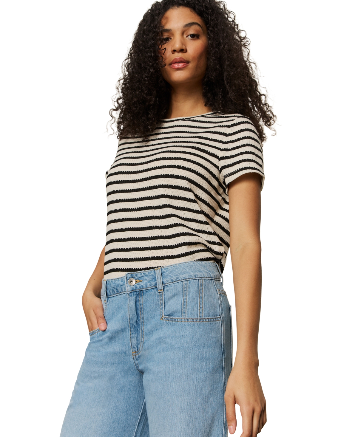 SANCTUARY WOMEN'S HIGHLAND MID RISE WIDE-LEG JEANS 