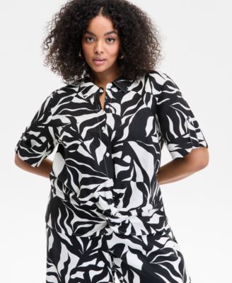 I.N.C. International Concepts - Plus Size Twist-Hem Blouse