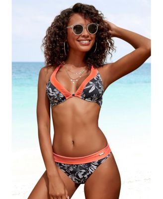 Women's Printed Underwire Bikini Swimsuit Top Bra Sizing