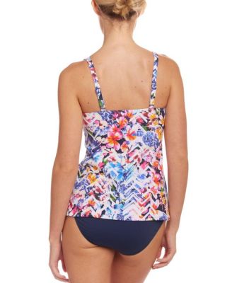 Women's Floral Mix Underwire Tankini Swimsuit Top