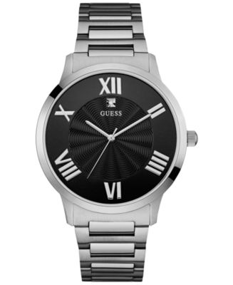 GUESS Men's Diamond Accent Stainless Steel Bracelet Watch 43mm U0694G1 ...