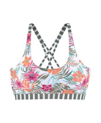 Women's Cross Back Scoop Bikini Swimsuit Top Bra Sizing