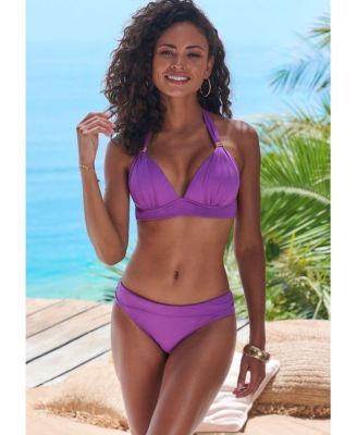 Women's Hardware Detail Triangle Bikini Swimsuit Top Bra Sizing