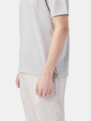 Men's Cotton Silk Cashmere Blend Polo T-Shirt