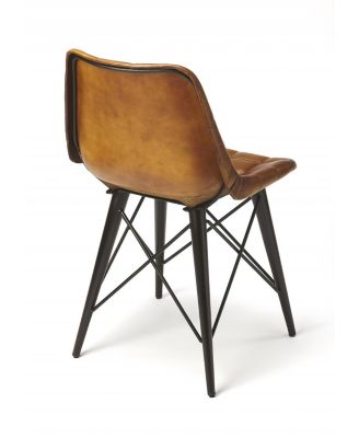 Faux Leather Tufted Side Chair for Dining Room or Office Seating