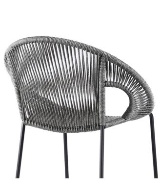 Low Back Metal Outdoor Counter Height Bar Chair with Footrest – Perfect for Patio