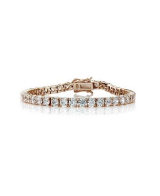 Classic Sterling Silver Radiant Cubic Zirconia Tennis Bracelet