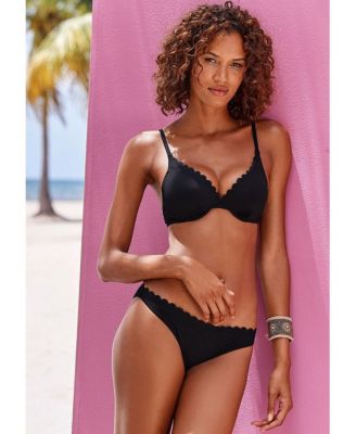 Women's Scalloped Underwire Bikini Swimsuit Top Bra Sizing