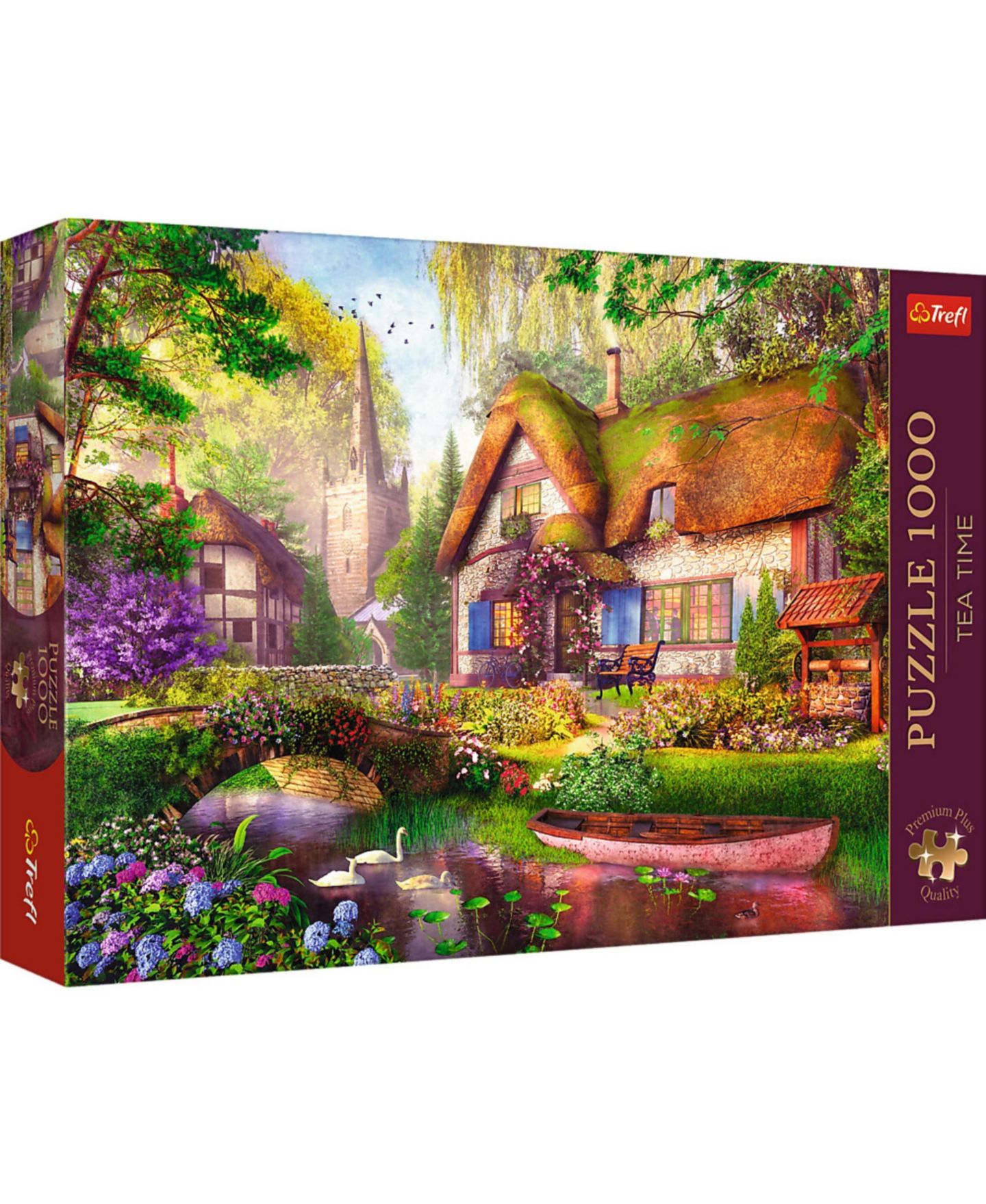 Детский пазл Trefl Tea Time Woodland Cottage 1000-Piece Puzzle, от 12 лет, цвет: Разноцветный — фото 1