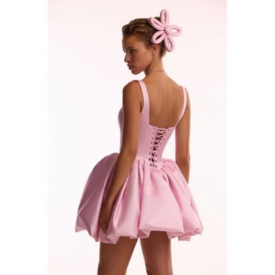 Women's Adorable pink mini dress with puffy skirt