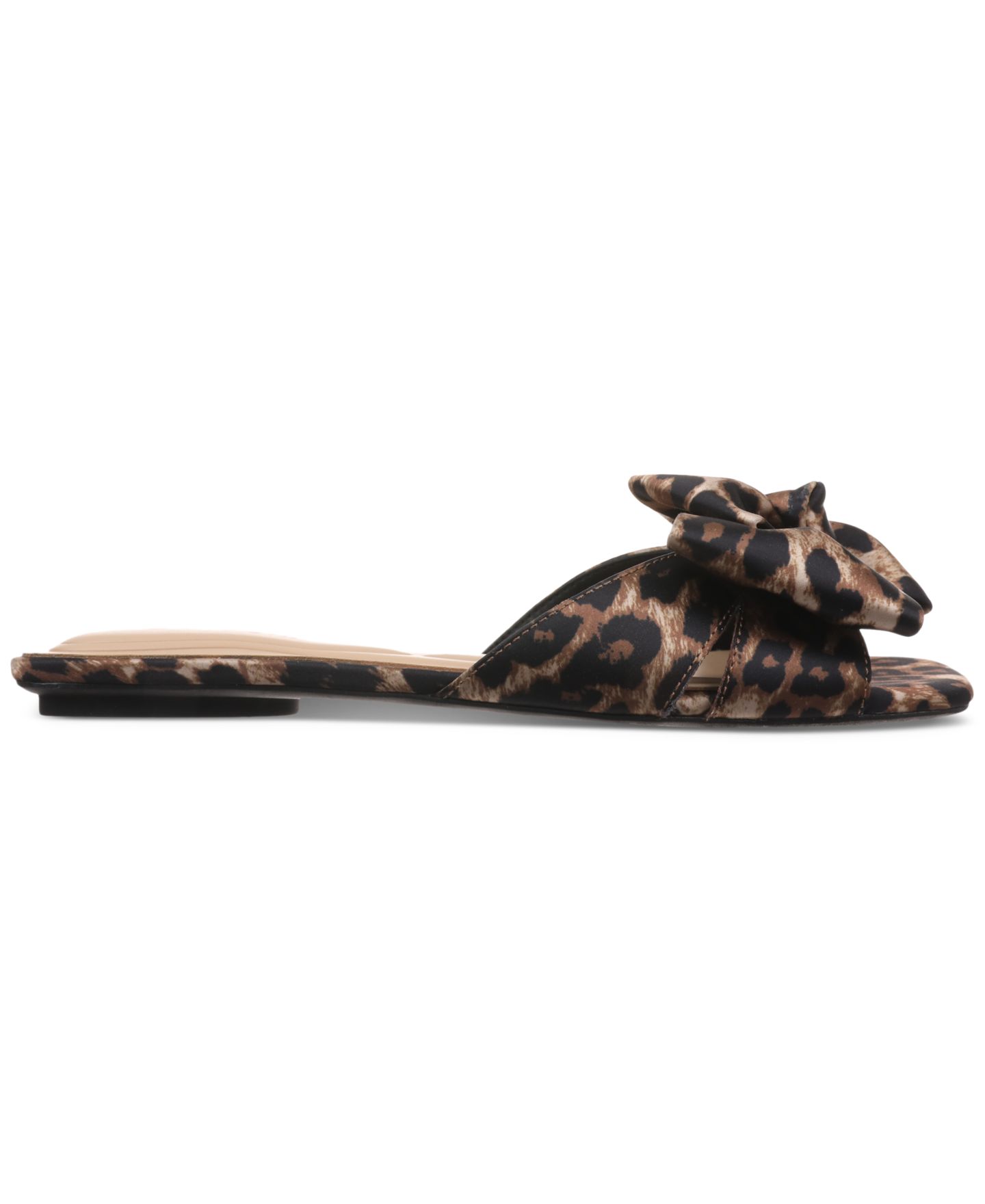 Женские сандалии On 34th Jazminn Bow Slip-On Slide Flat, цвет: Леопардовый — фото 2