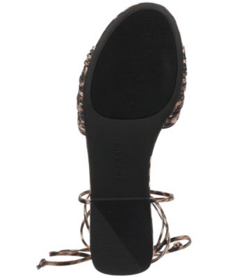 Women's Jenniee Knot Lace-Up Flat Sandals, Exclusively at Macy's