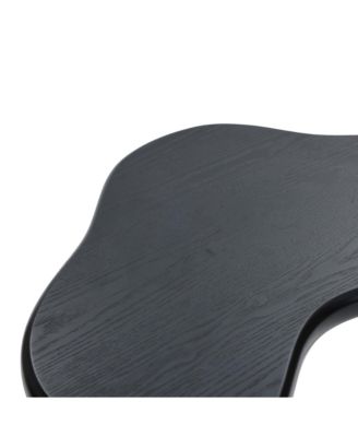 19.9-Inch Wood Irregular Shape Side Table