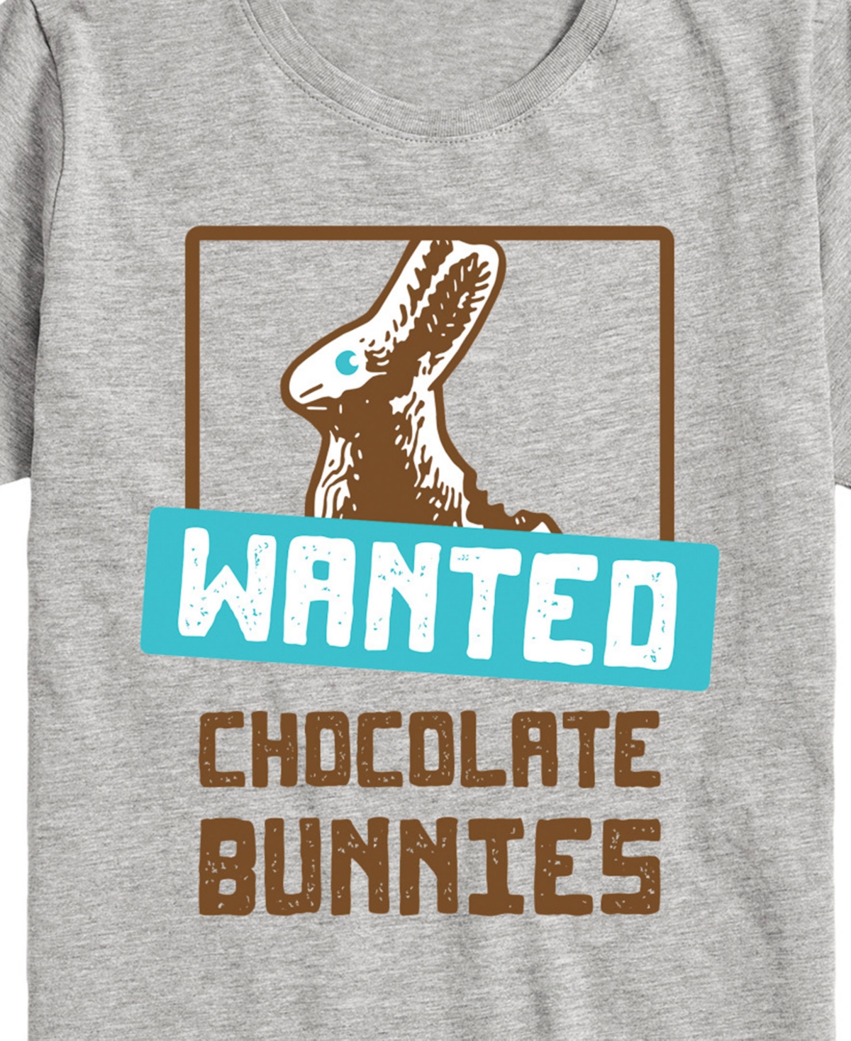 Hybrid Toddler Boys Wanted Chocolate Bunnies Easter Graphic T-shirt In Gray