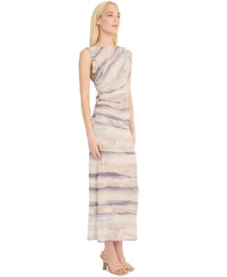 Women's Boat-Neck Sleeveless Bodycon Dress