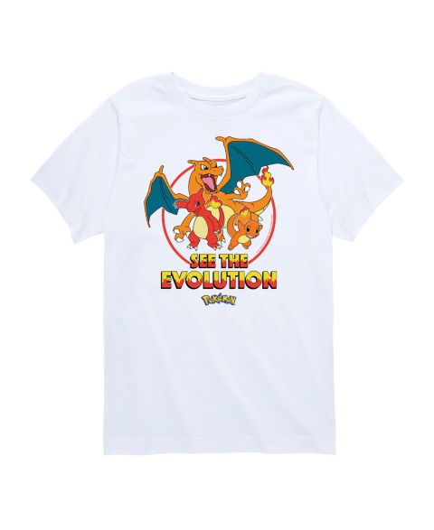 Футболка Pokemon See The Evolution Graphic для мальчиков, цвет: Белый