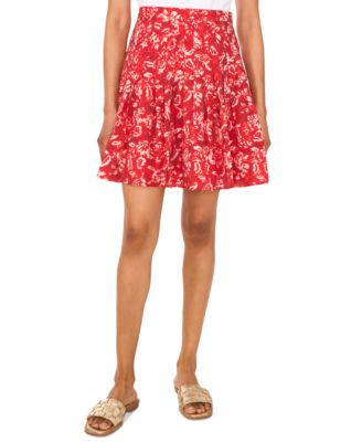 1.STATE - Women's Sewn-Pleat-Yoke Mini Skirt