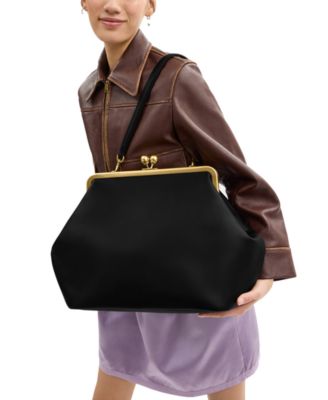 Kisslock Medium Leather Frame Bag 
