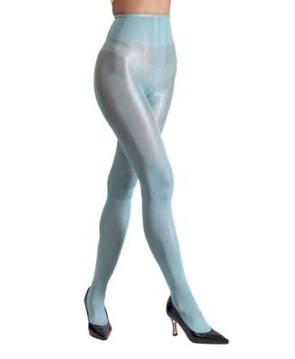 Women's Lustrous Silky Shiny 40 Denier Semi-Opaque High-Waist Pantyhose Tights SKU11003-BL	