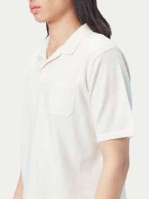 Men's Cotton Silk Cashmere Blend Polo T-Shirt