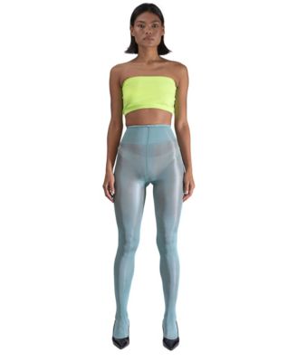 Women's Lustrous Silky Shiny 40 Denier Semi-Opaque High-Waist Pantyhose Tights SKU11003-BL	