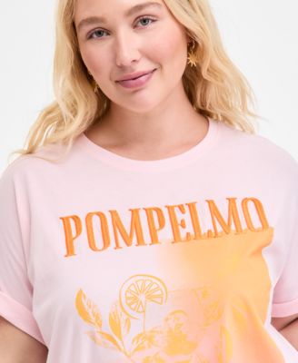 Trendy Plus Size Pompelmo Graphic T-Shirt, Exclusively at Macy's 