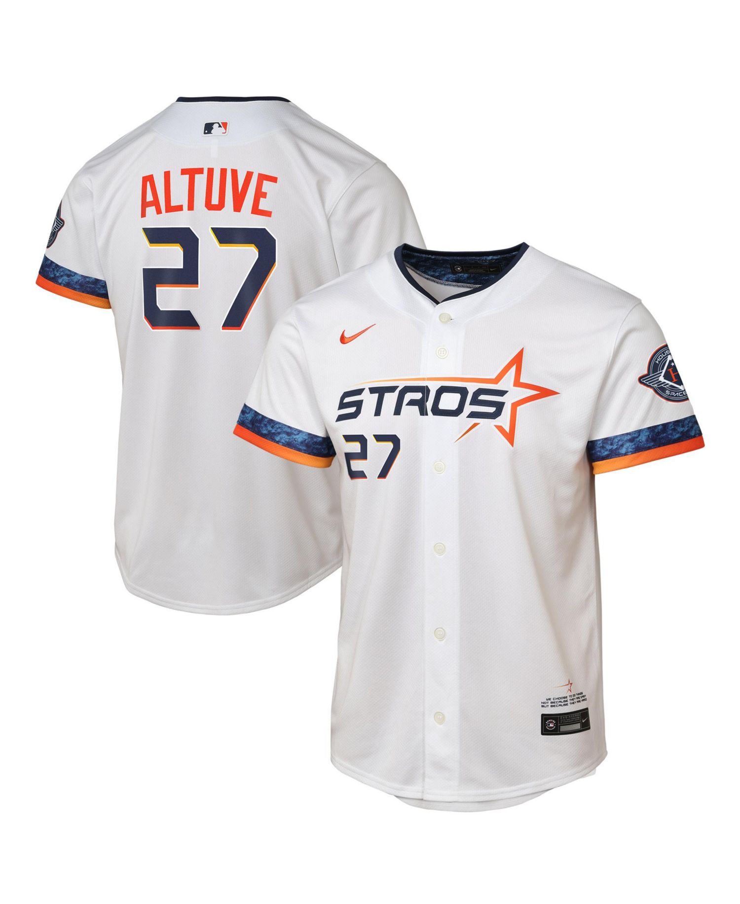 Big Boys and Girls Jose Altuve White Houston Astros 2025 City Connect Limited Player Jersey