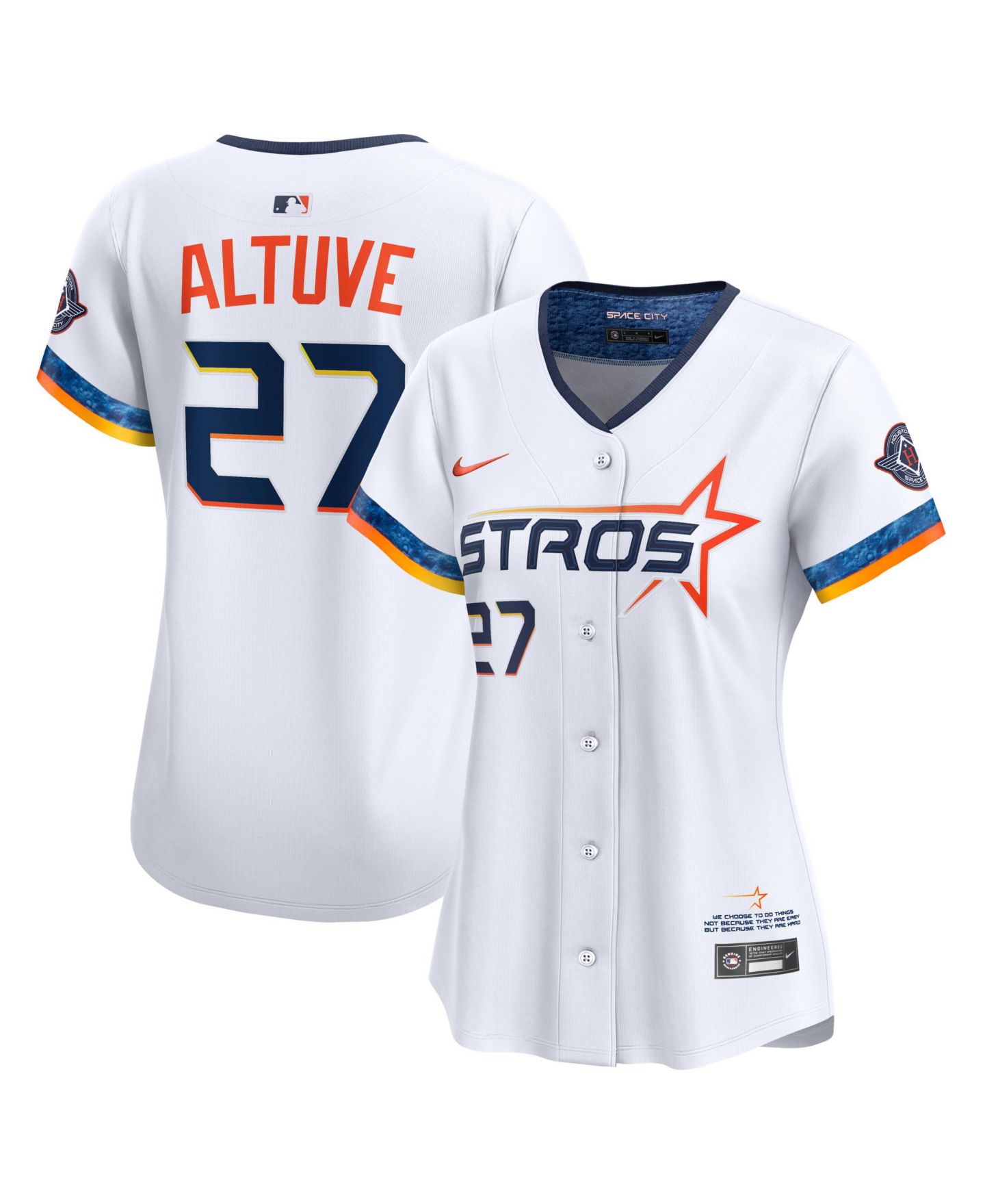Женский топ Nike Jose Altuve White Houston Astros 2025 City Connect Limited Player Jersey — фото 1
