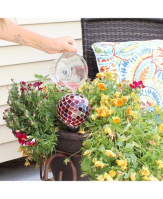 Glass Mosaic Watering Globe for Plants and Flowers